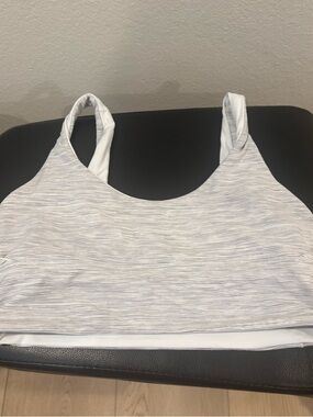 Lululemon Align Bra Reversible Wee From Space Stripe Gray White Sports Bra 8